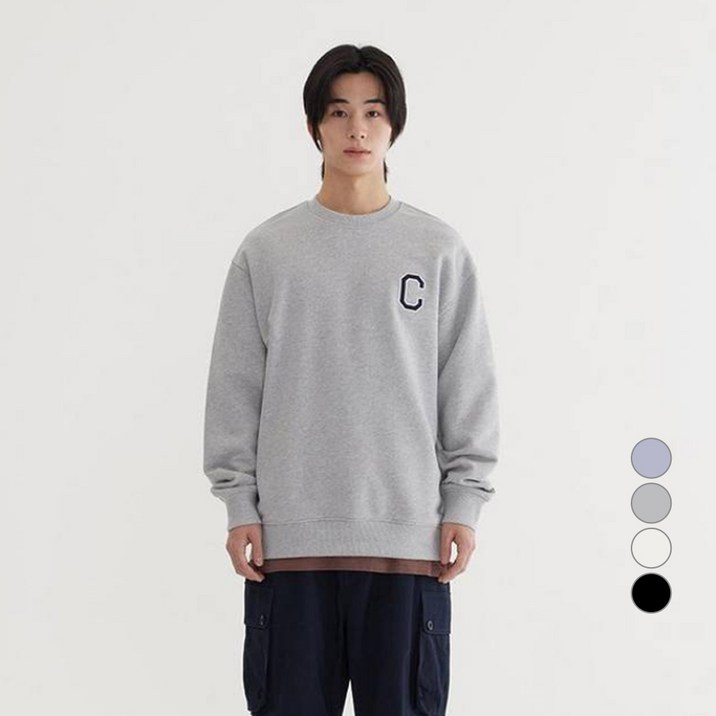 커버낫 남녀공용 C 로고 맨투맨