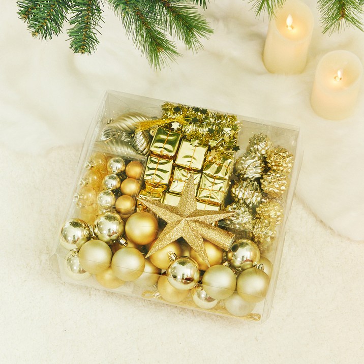 크리스마스 오너먼트 트리장식 올인원 풀세트 100P