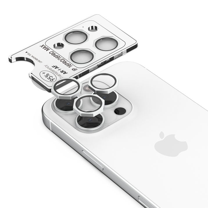 아이쉘 빛번짐 방지 헥사 카메라 강화유리 보호필름 컬러 링 프로텍터, 1개