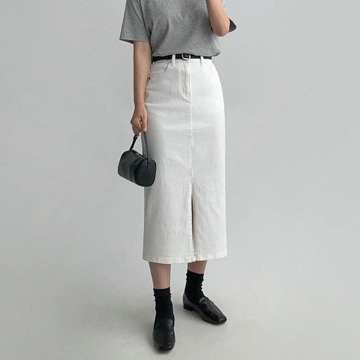 에이와비 여성용 140.150ver #AWABMADE:_코튼슬릿롱스커트 -키작녀/기장선택/2color/3size