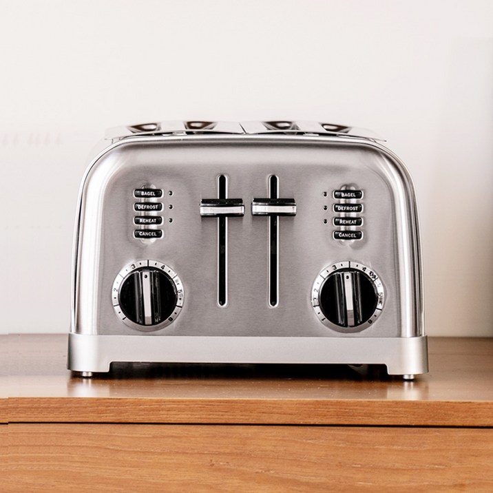 쿠진아트 메탈 클래식 4구 토스터 CPT-180KR / 4구토스터기 홈카페 간식메이커 샌드위치 토스트만들기 토스트 토스터기 토스트기 베이글 팝업토스터기