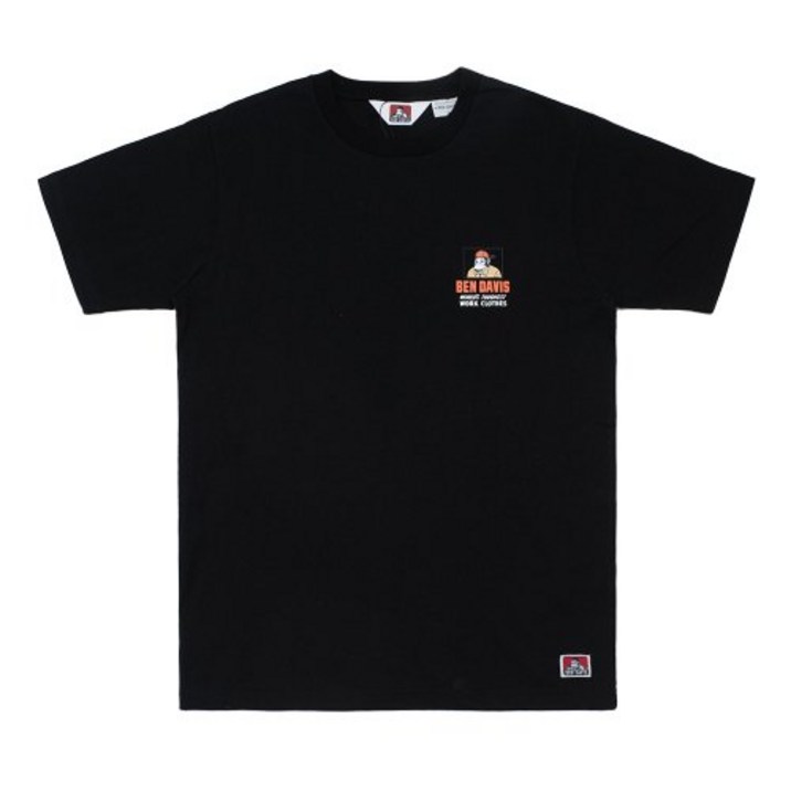 벤 데이비스 BEN DAVIS 화이트라벨 백 로고 티셔츠 블랙 833933