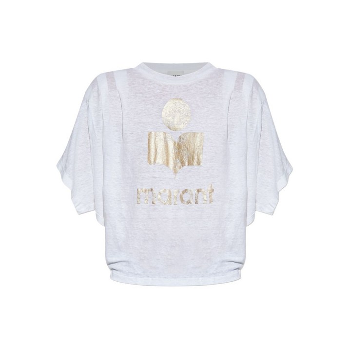 마랑에뚜왈 로고 프린트 리넨 티셔츠