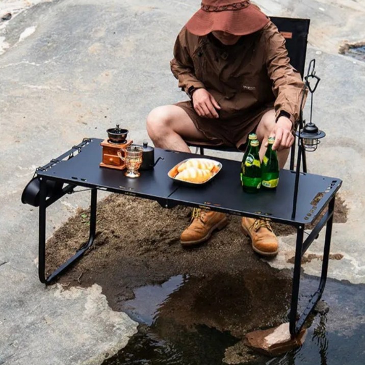 캠프텐버 접이식 폴딩 캠핑테이블 1000, 블랙