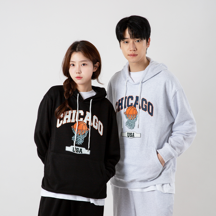 시카고 농구 후드티 조거팬츠 세트 색상 4종 상하의세트 후드셋업 편한 오버핏 루즈핏 긴바지 프린팅 빈티지 커플티 데일리 남자 여자 남녀공용