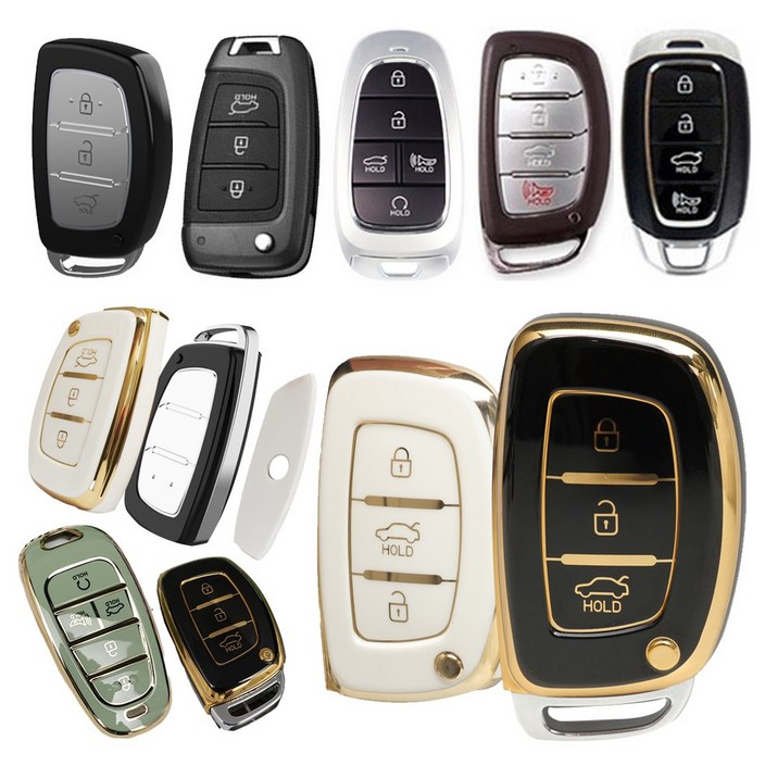 바이어블 현대 호환 차량용 TPU 풀커버 키케이스 키홀더 키커버  쏘나타 넥쏘 그랜저 아반떼 투싼 제네시스 쿠페