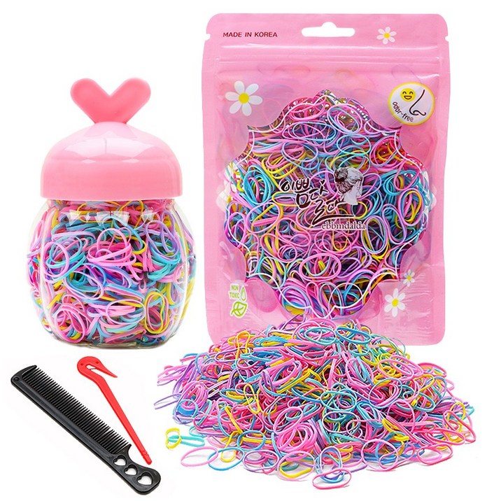 이쁨달다 유아용 국산 안아픈 아이럽밴드 S + 대용량 지퍼백 + 통 이지컷 + 포켓빗 세트