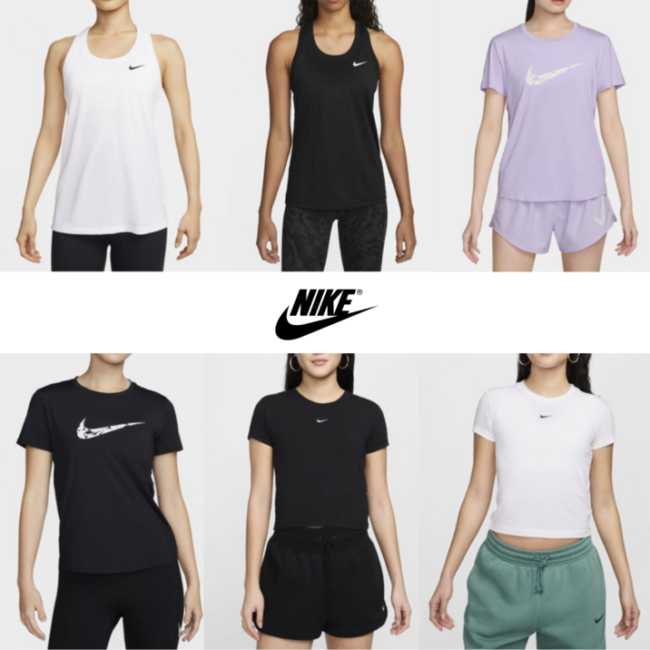 나이키 여성 드라이 핏 민소매 러닝 저지 세미 크롭 반소매 티셔츠 운동복