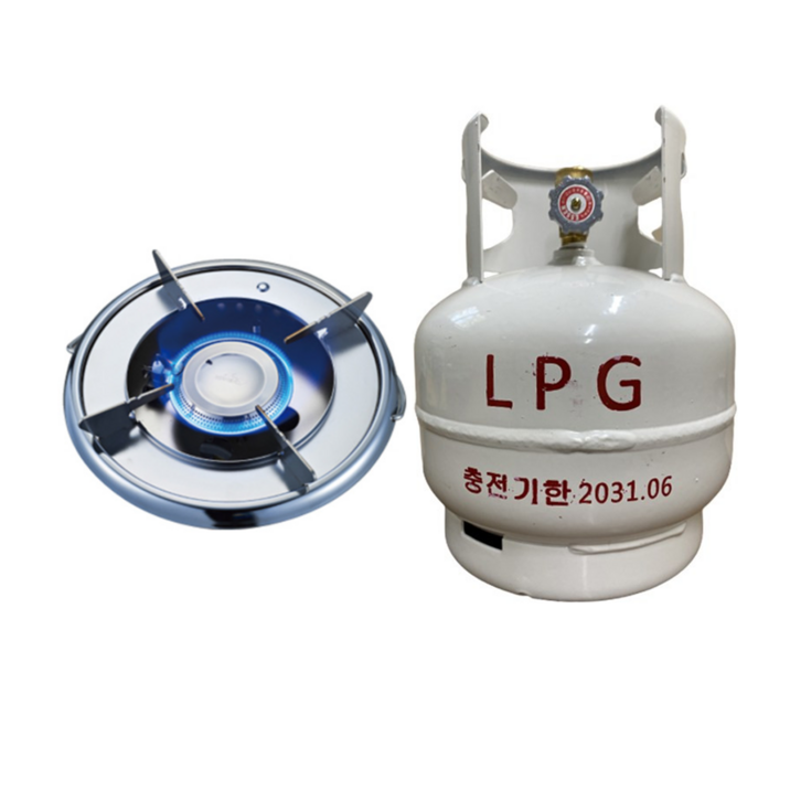 코베아 LPG 프로 해바라기 그리들 가스 버너 전용 화이트 LPG 가스통 3KG 10KG, 1개