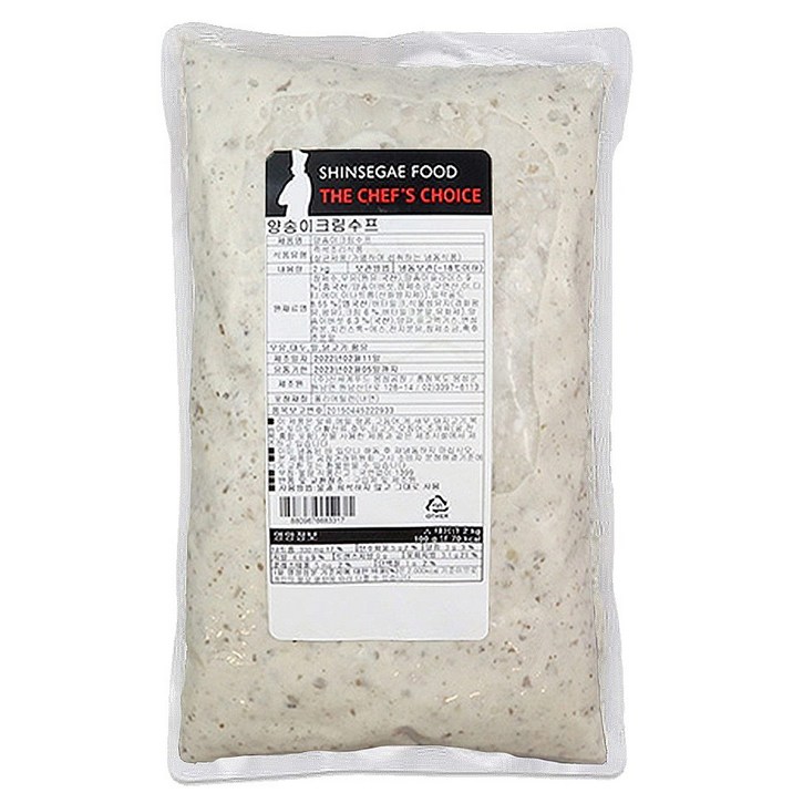 신세계푸드 베키아에누보 머쉬룸 크림스프 2kg / 냉동 양송이 크림스프