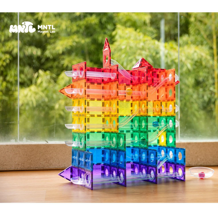 비컴비 MNTL 맥마블런 100pcs (클래식 컬러+투명관) 자석 블럭 교구 마블런 볼런 소근육발달 색감놀이 창의력 장난감, 1개