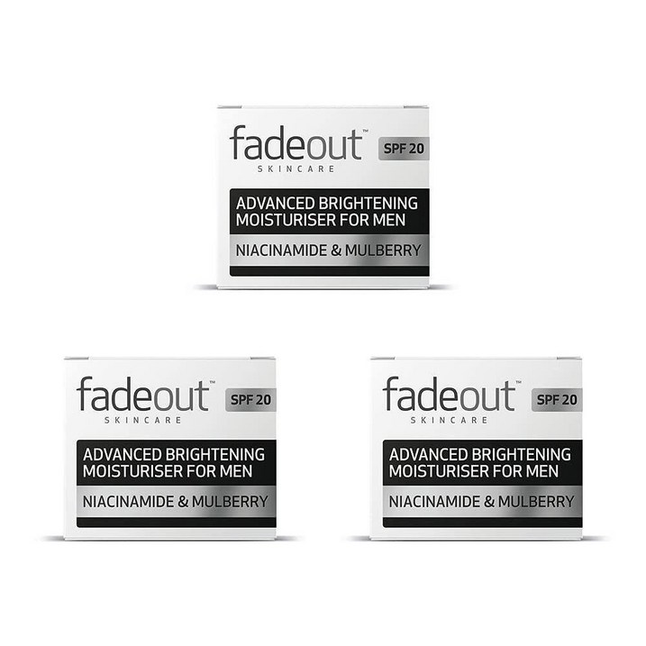 Fade Out 페이드아웃 어드밴스드 크림 포맨 SPF20 50ml x3개 Brightening Moisturiser, 3개, 50ml