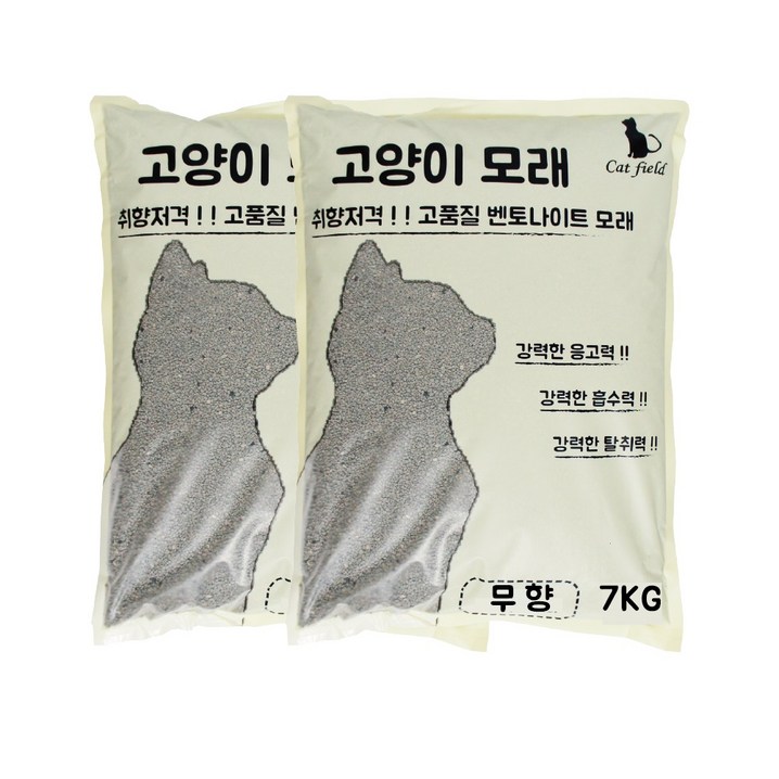 캣필드 벤토나이트 고양이모래 무향, 10L, 2개 - 쇼핑뉴스