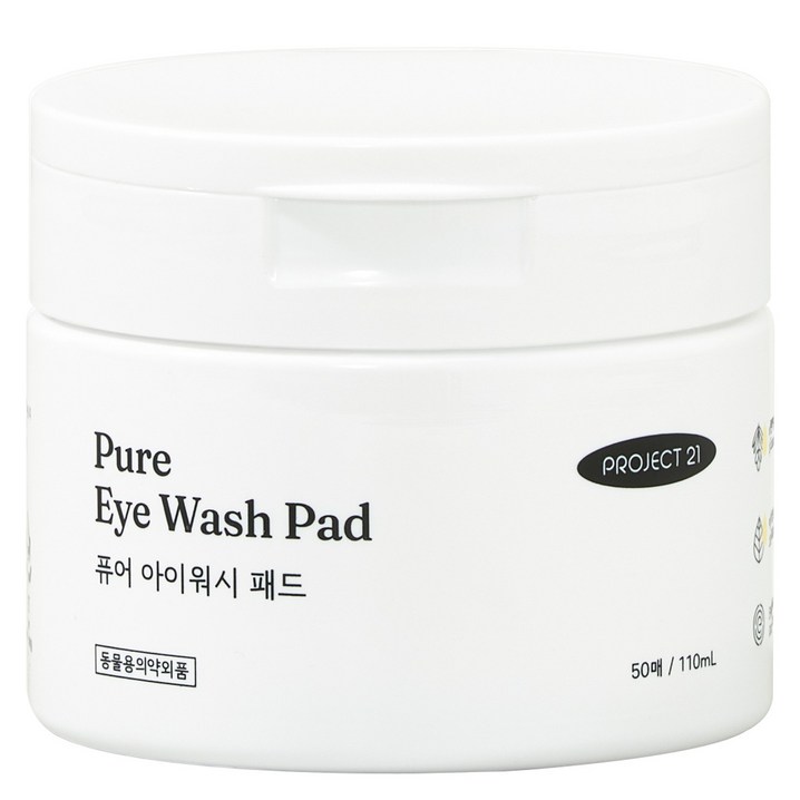 프로젝트21 퓨어 아이워시 패드눈물 자국 패드 눈물 티슈 110ml, 110ml, 1개