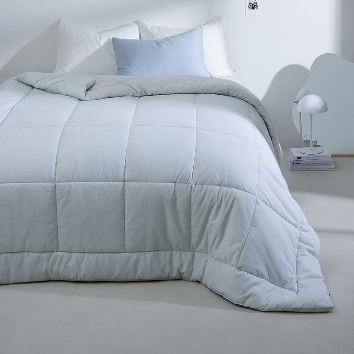 JAJU자주 세미 마이크로 사계절 차렵이불D그린