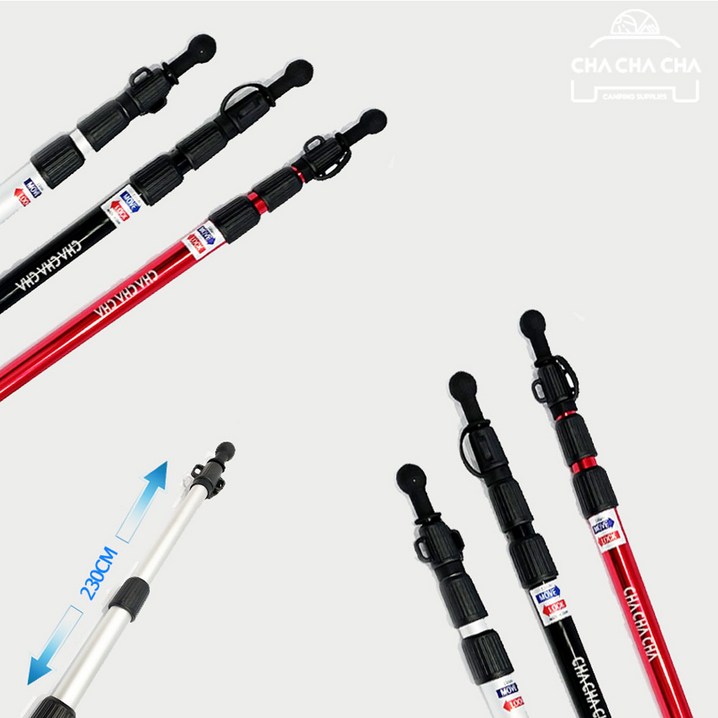 차차차 가변 폴대 타프 알류미늄 길이 조절 슬라이드 듀랄루민 사이드 텐트 실