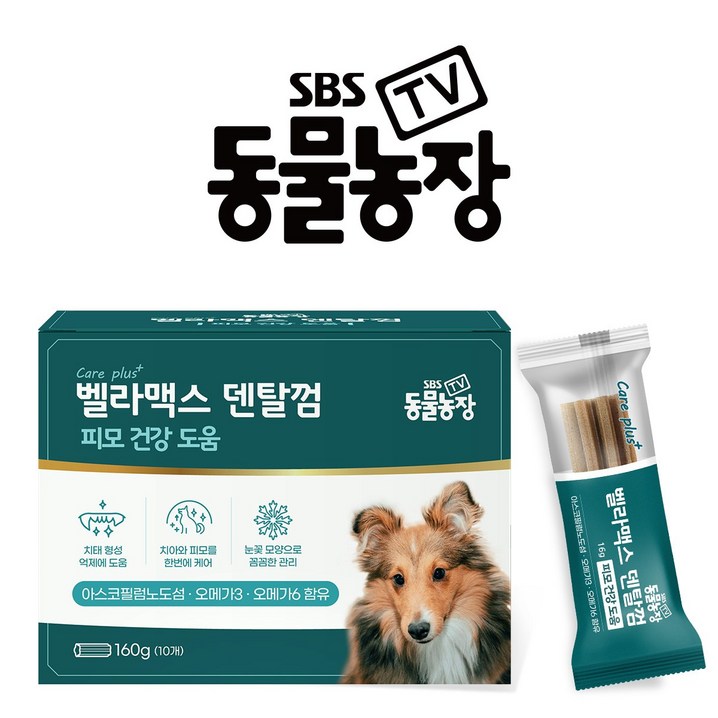 SBS TV 동물농장 덴탈껌 1개 강아지 치석 양치 입냄새 제거, 단품