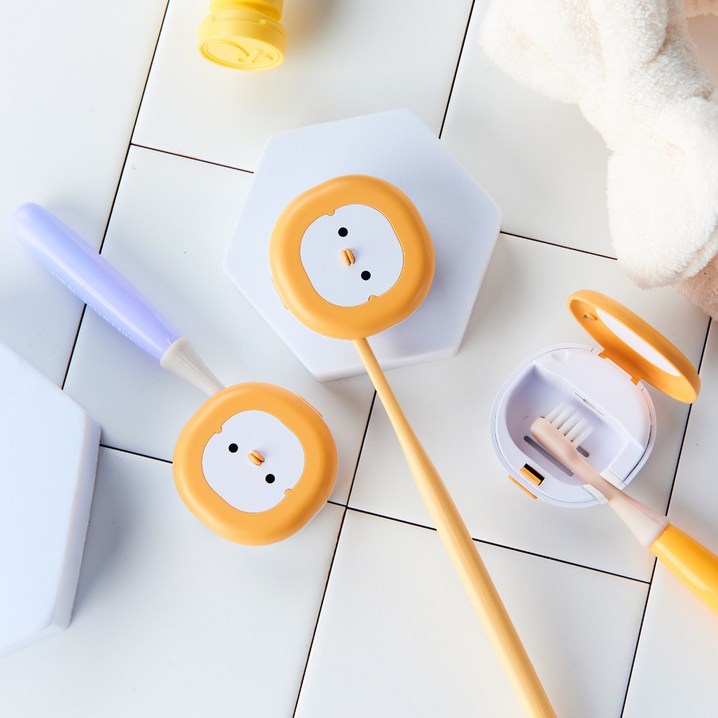 울트라웨이브 UVC LED 휴대용 무선 칫솔살균기 치카 CHICKA 가정용 살균기 어린이집 어린이칫솔 세트 칫솔 소독기 칫솔 케이스, CHICKA치카
