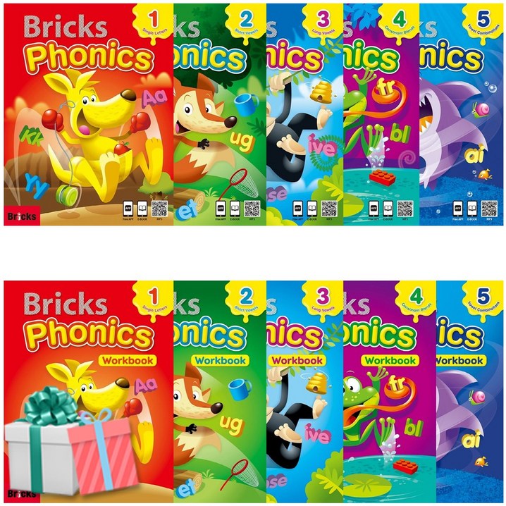 브릭스 파닉스 Bricks Phonics 1 2 3 4 5 SW 세트 선택구매 사은품증정붙이는메모지 브릭스 파닉스 Bricks Phonics 1 2 3 4 5 SW 세트 선택구매 사은품증정붙이는메모지