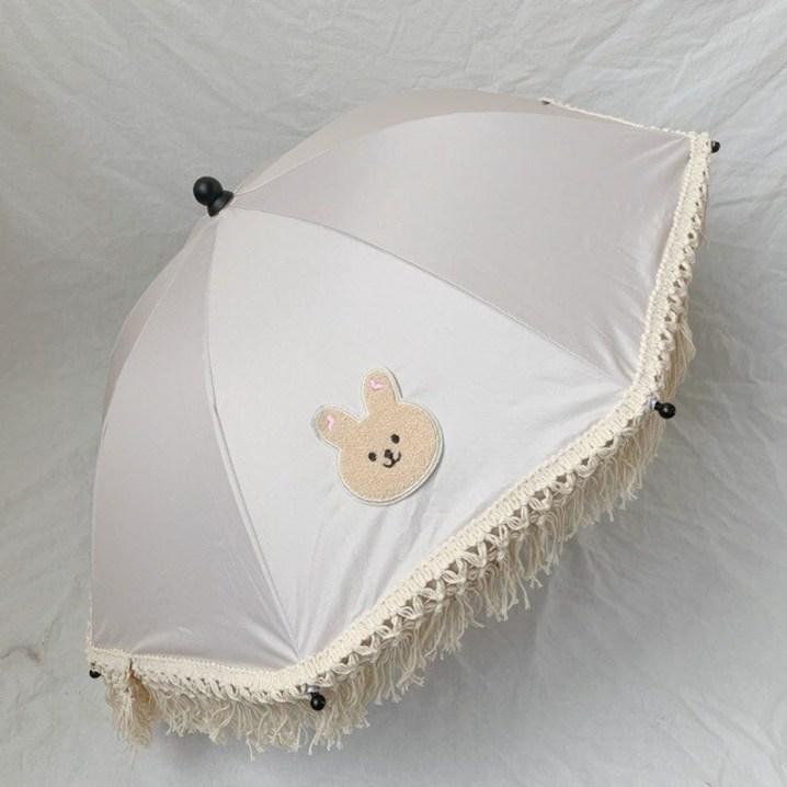 양산 어린이 야외 유모차 태양 그늘 우산 레이스 꽃 보헤미안 베이비 비치 자외선 차단