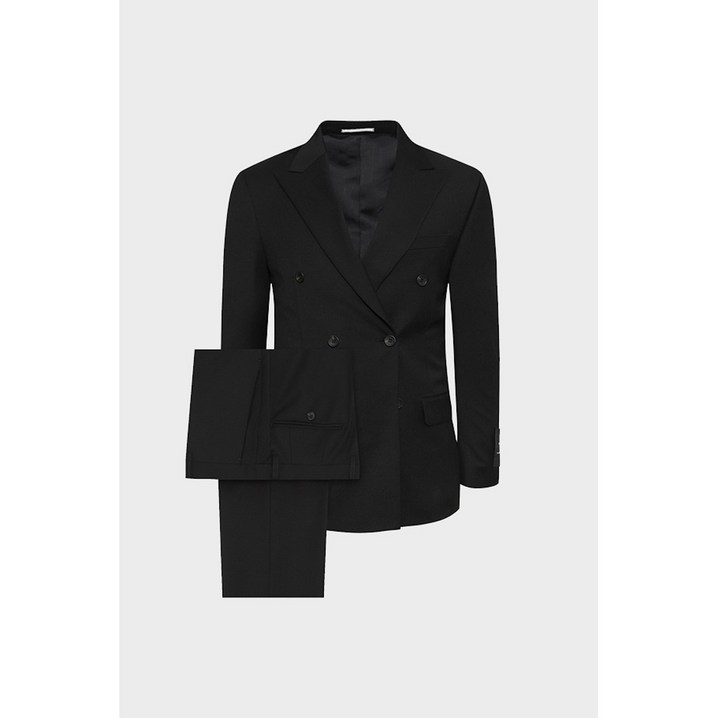 BON 24 SS 포텐자 블랙 더블 슈트 테일러드핏POTENZA SOLID DOUBLE SUIT BN4SPA101