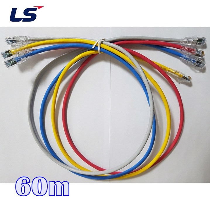 LS전선 UTP CAT6 랜케이블 60M 다이렉트 크로스 제작상품, 레드다이렉트, 1개 LS전선 UTP CAT6 랜케이블 60M 다이렉트 크로스 제작상품, 레드다이렉트, 1개