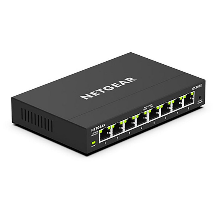 넷기어 GS308E 8포트 1G 기가비트 스마트 스위칭허브 웹관리형 이더넷 스위치, GS308E, 1개