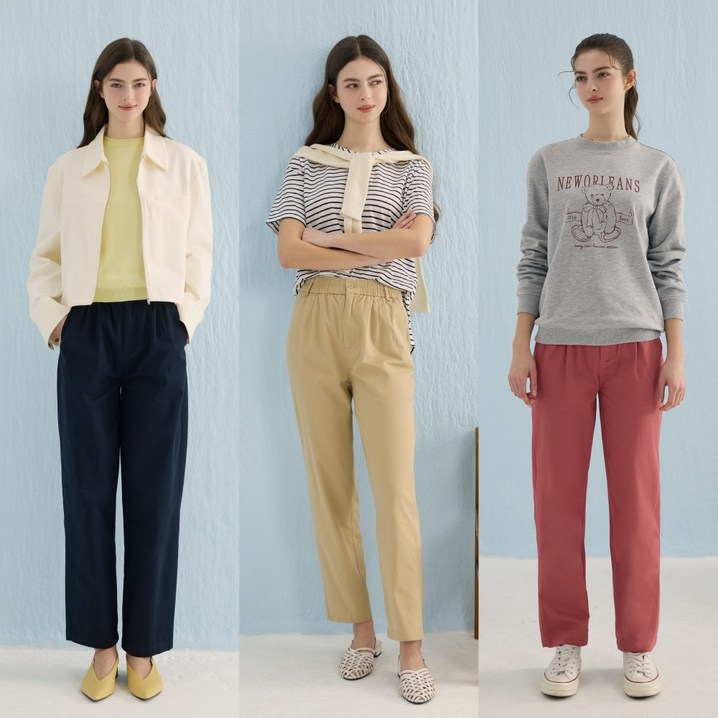 테디크루 여성 봄 가을 치노 팬츠 3종