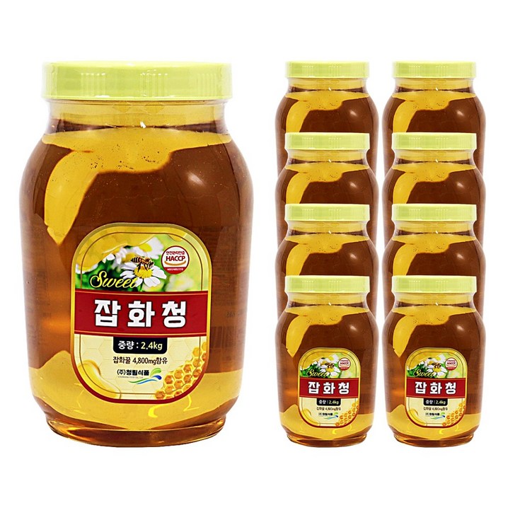 푸드올마켓 청림 잡화청 2.4kg 잡화 벌 꿀 한박스 2.4kg x 8ea