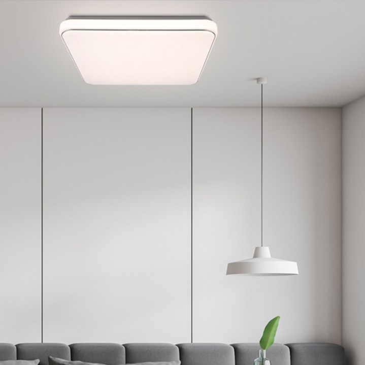 원하 삼성칩 라인 실버 씬 삼색변환 플리커프리 LED 방등 80W + 리모컨