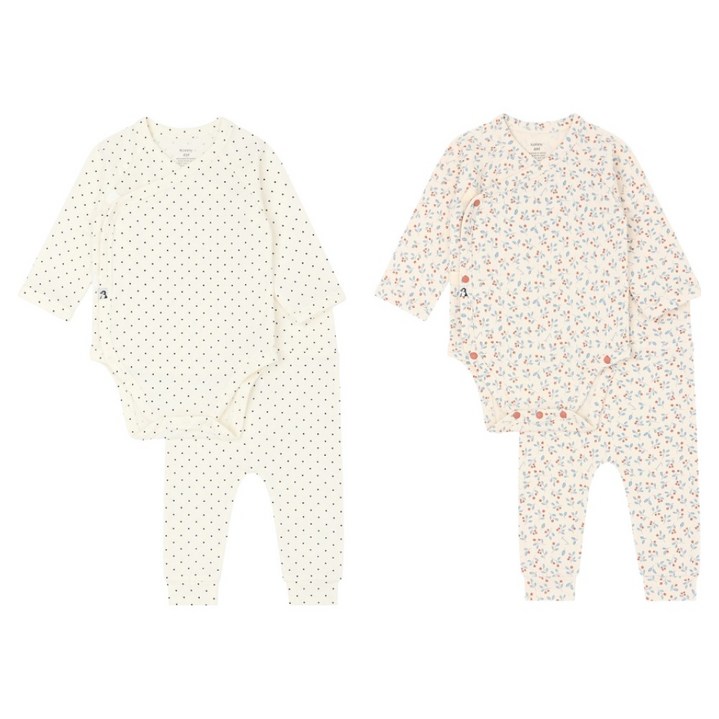 코니 신생아용 밤부 바디수트  레깅스 2종 세트