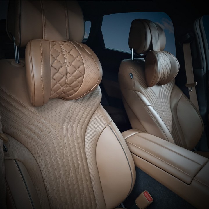 아이빌 차량용 마스타 C커브 메모리폼 목쿠션, 1개, 하바나브라운