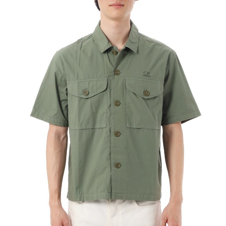 공식정품 CP컴퍼니 반팔티 CP COMPANY 25SS Popeline Short Sleeve Overshirt 18CMSH236A 005328G 669 포플린 숏 슬리브