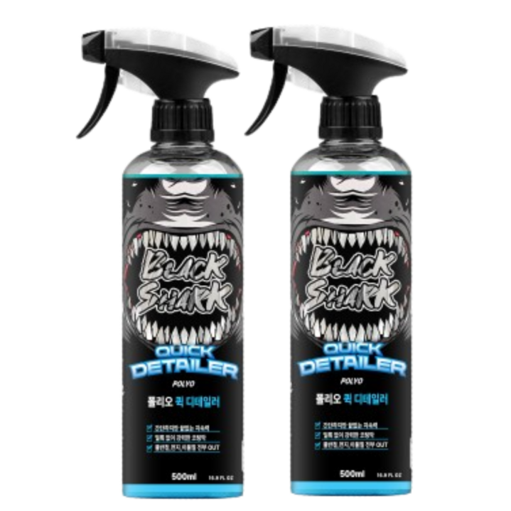 블랙샤크 차량용 광택 코팅 퀵디테일러, 2개, 500ml