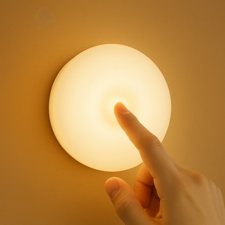 젠스테 무선 터치 USB 무드등, 웜옐로우(전구색)