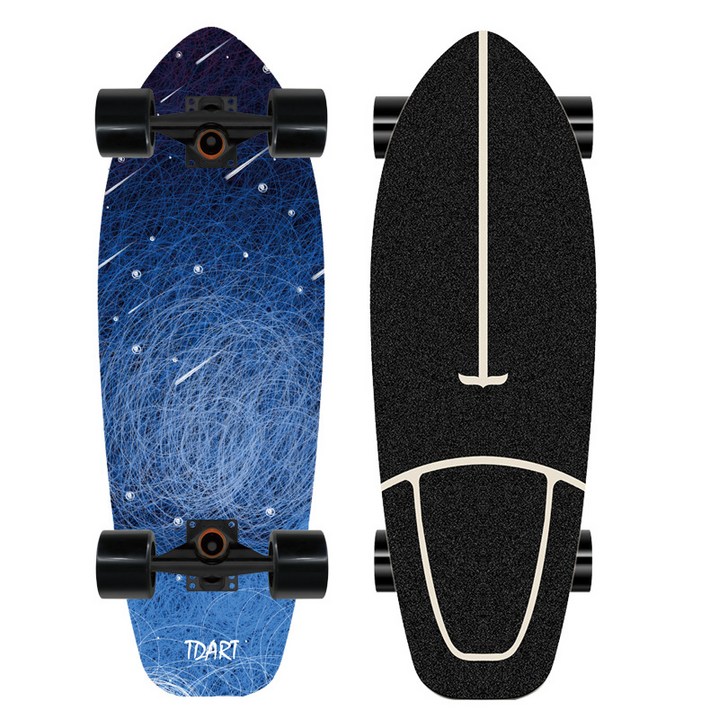 메이플 피쉬 보드 30 인치 성인 스트리트 브러시 초보자 4 륜 랜드 서핑 스케이트 보드 싱글 로커 스케이트 보드