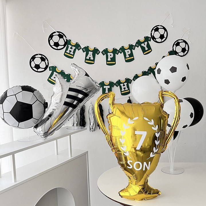 하피블리 트로피 레터링 풍선 축구 가랜드 생일 파티 용품 세트, 생일가랜드NO.7 SON축구화세트 하피블리 트로피 레터링 풍선 축구 가랜드 생일 파티 용품 세트, 생일가랜드NO.7 SON축구화세트