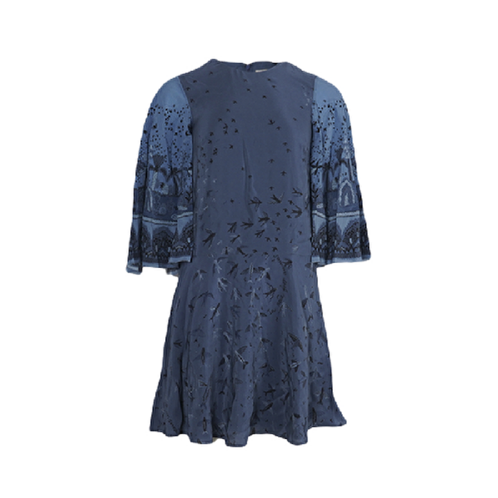 발렌티노 빈티지 44 블루 실크 여성 원피스 MB0VACQ5375 GT8 PC0283 C L00 007