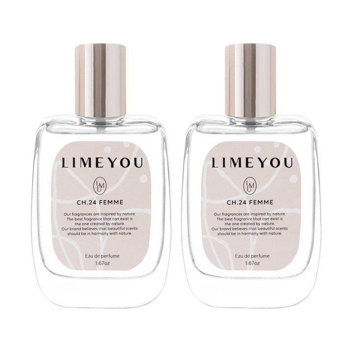 라임유 CH24 FEMME 플로럴 오 드 퍼퓸, 50ml, 2개