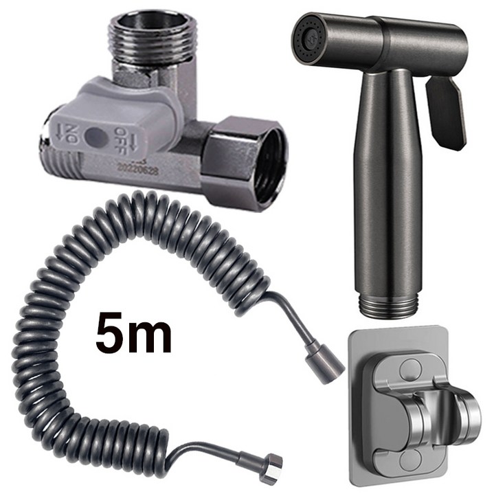 스테인레스 304욕실건 + 코일호스 5m + 2구 분배기 +부착거치대 세트