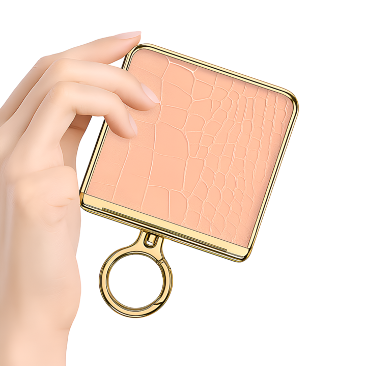 크로크7 K.J.C z플립7케이스 골드라인 고품격인조가죽