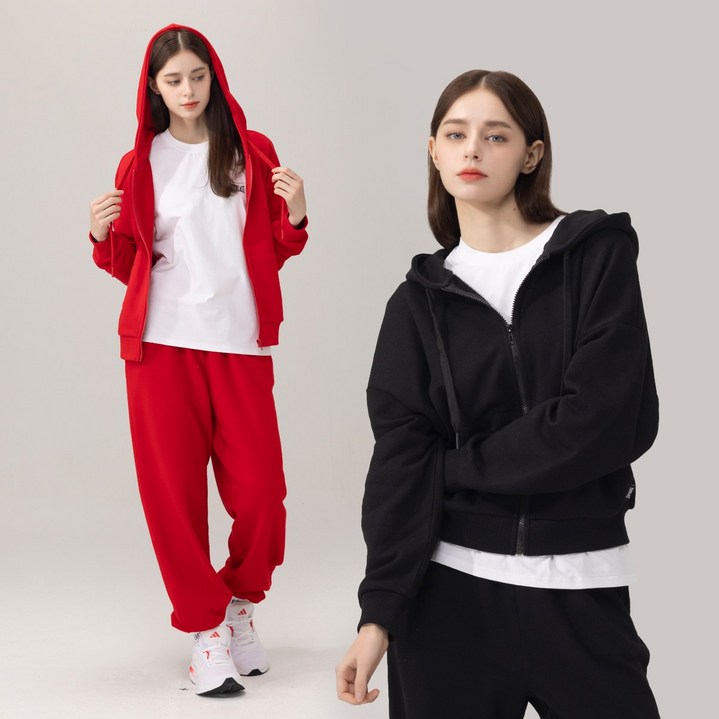 에버라스트 여성 미니쭈리 트레이닝 세트 후드집업 + 조거팬츠