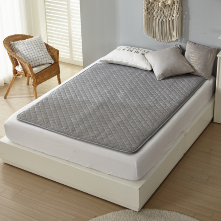 한일좋은자리 탄소열선 고급전기요 매트 온열 전기장판, 퀸 (155X200 cm), 웜그레이