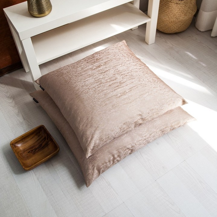 방석 무아레 골드베이지