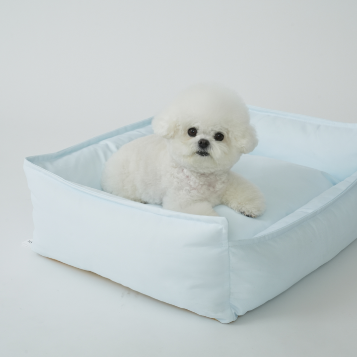 홀릭하임 강아지 사계절 커버분리형 방수 방석 P02, 1개, 라이트블루