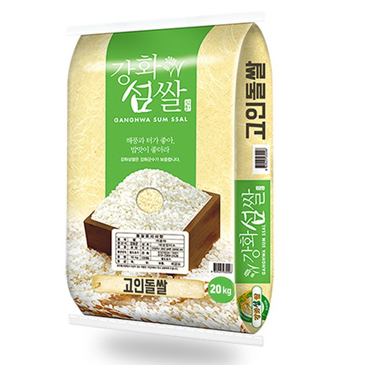 23년햅쌀 고인돌 강화섬쌀 20kg 최근도정, 20kg, 1개