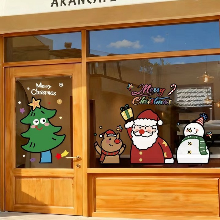 NEW 디자인 히아데스 크리스마스 스티커 윈도우 장식 창문데코 스티커XMSK501