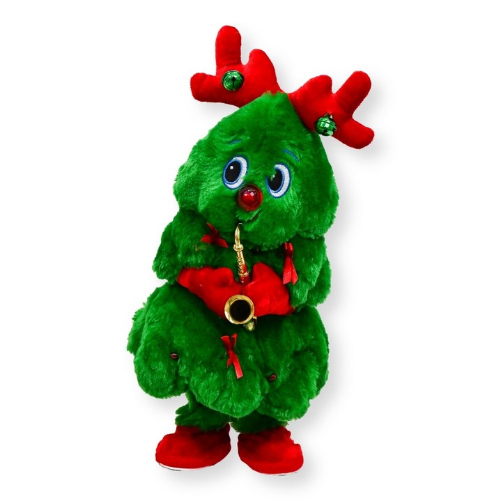 토이토 2세대 크리스마스 춤추는 트리 인형 찐트리 움직이는 댄싱트리, 40cm, 06_색소폰 루돌프 찐트리, 1개