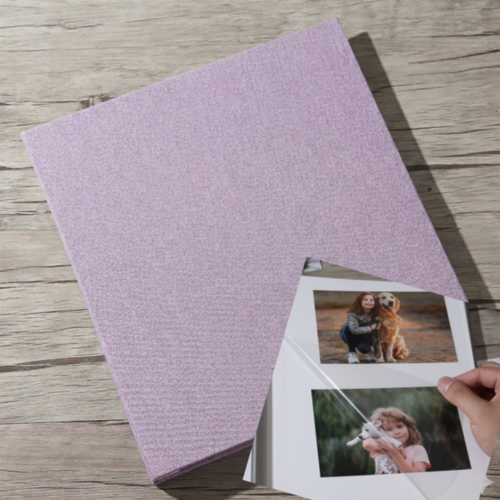 미리모아 초음파 네컷 대용량 접착식 앨범, 120매, 연보라