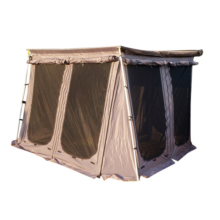 사이드차박텐트 알래스카블랙 차량용 사이드 어닝룸 텐트 250 x 250 cm, 혼합색상